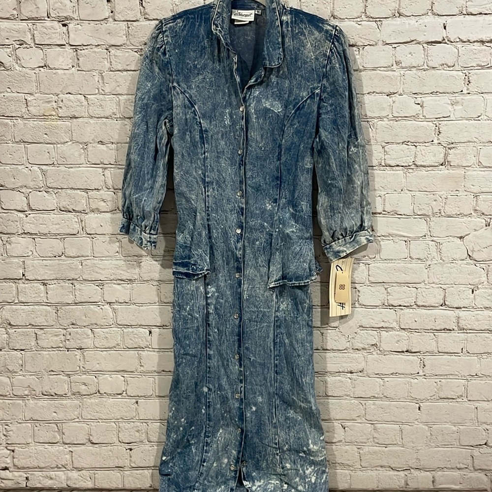 Coloursport Vintage Acid Wash Denim Dress Size 8